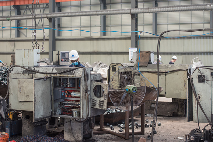 广东网架配件-锥头加工车间