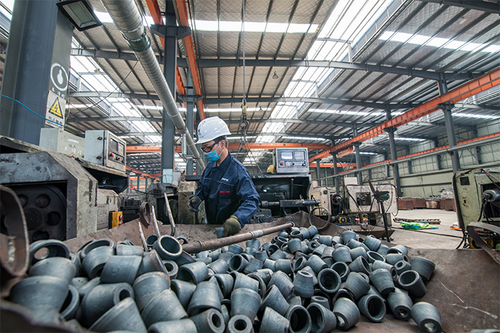 广东网架配件-锥头加工车间